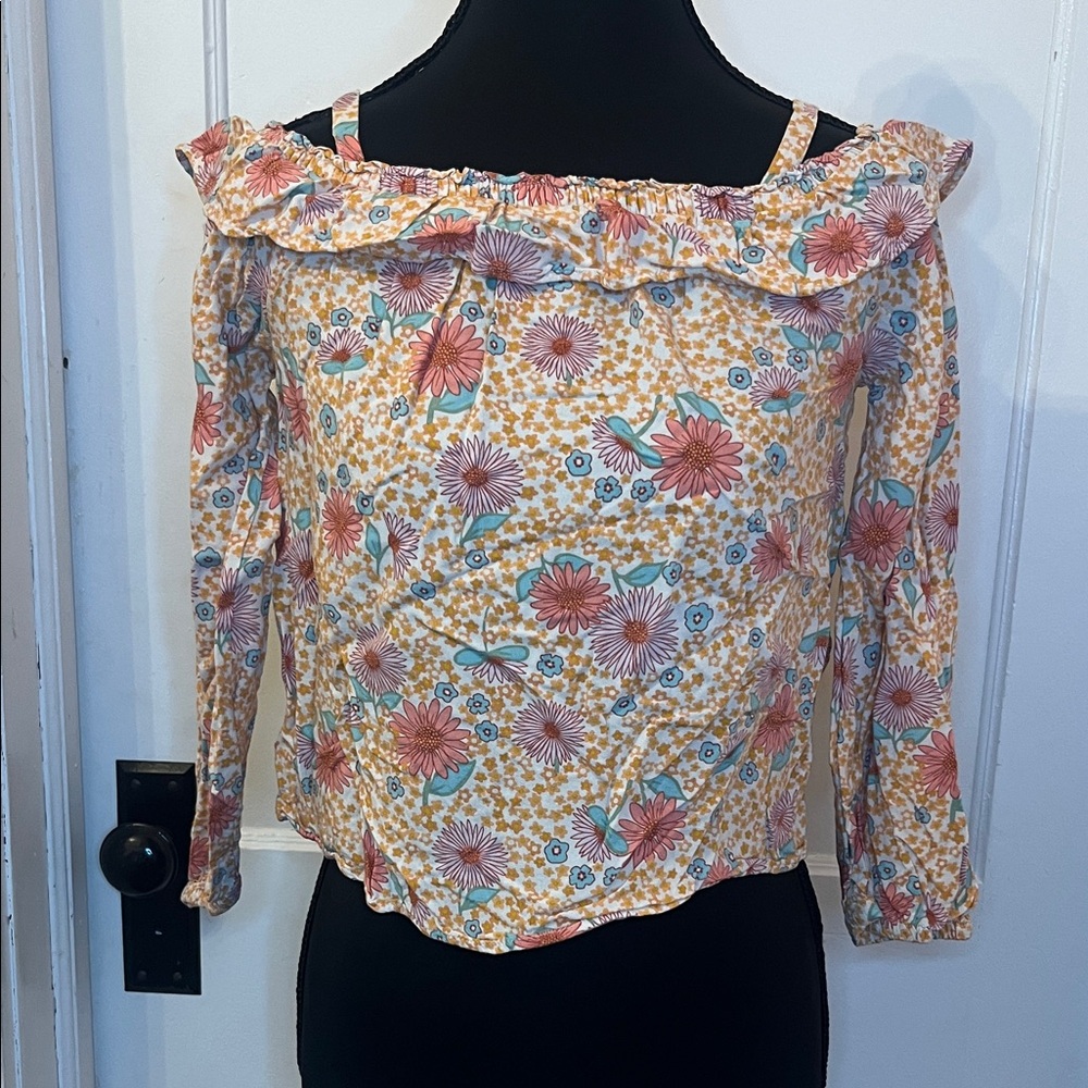 Girls Lg - Floral Off-Shoulder Top - Multicolor